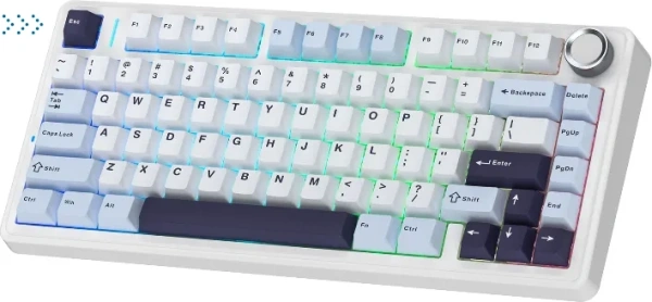 Клавиатуры AULA F75 Light Blue-White-Black Purple Reaper Switches Russia